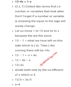 How To Solve Equation With Variable On Both Sides