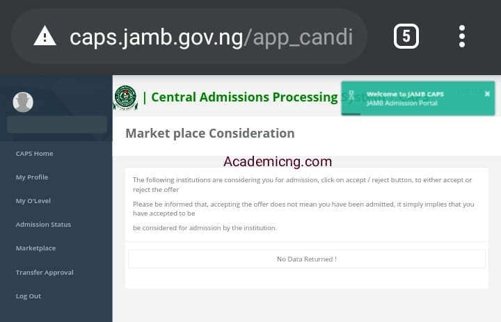 JAMB CAPS 2023/2024 Login: Check Admission Status - Academicful