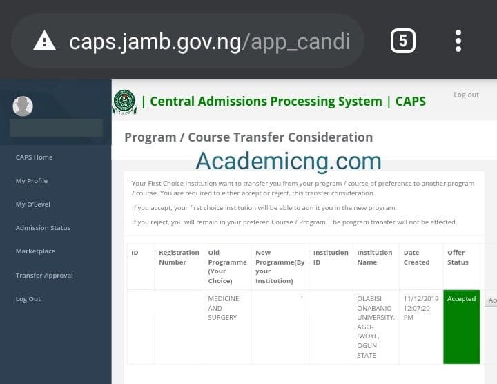 JAMB CAPS 2023/2024 Login Check Admission Status Academicful