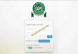 Jamb login 2021 page