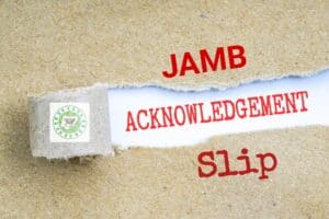 Jamb acknowledgment slip