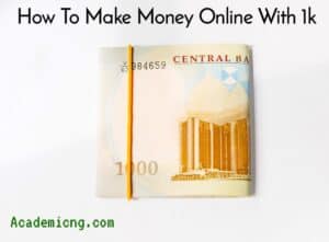 Folded 1000 Nigerian naira
