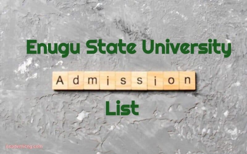 ESUT 2022 Admission List – How to Check it Online