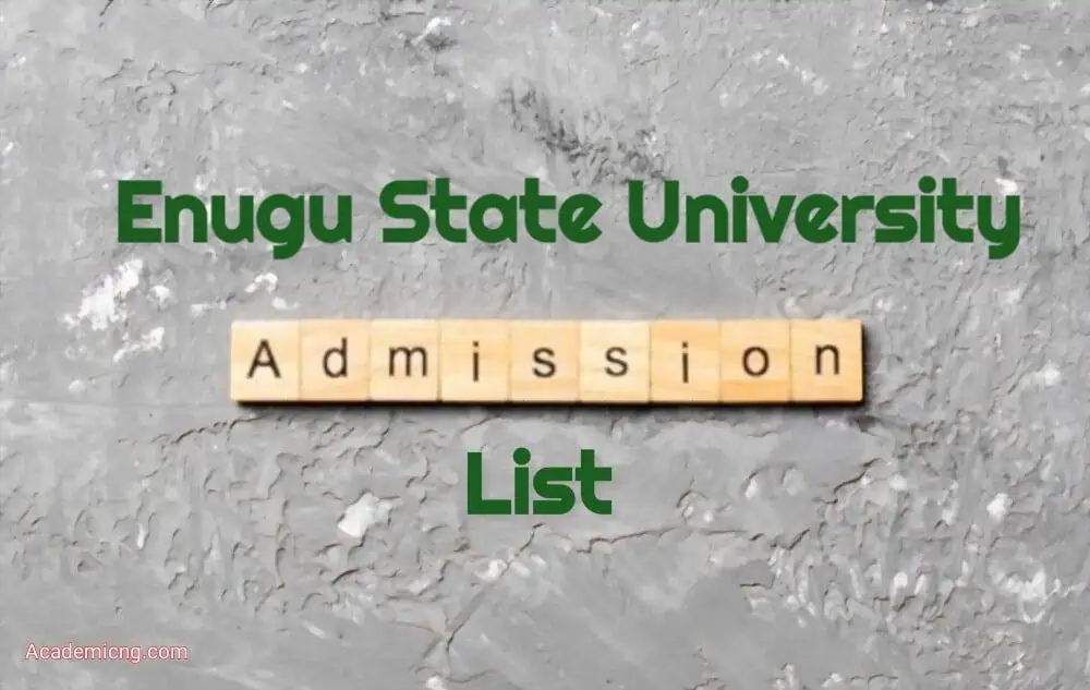 esut admission list