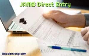 JAMB direct entry 2022 form
