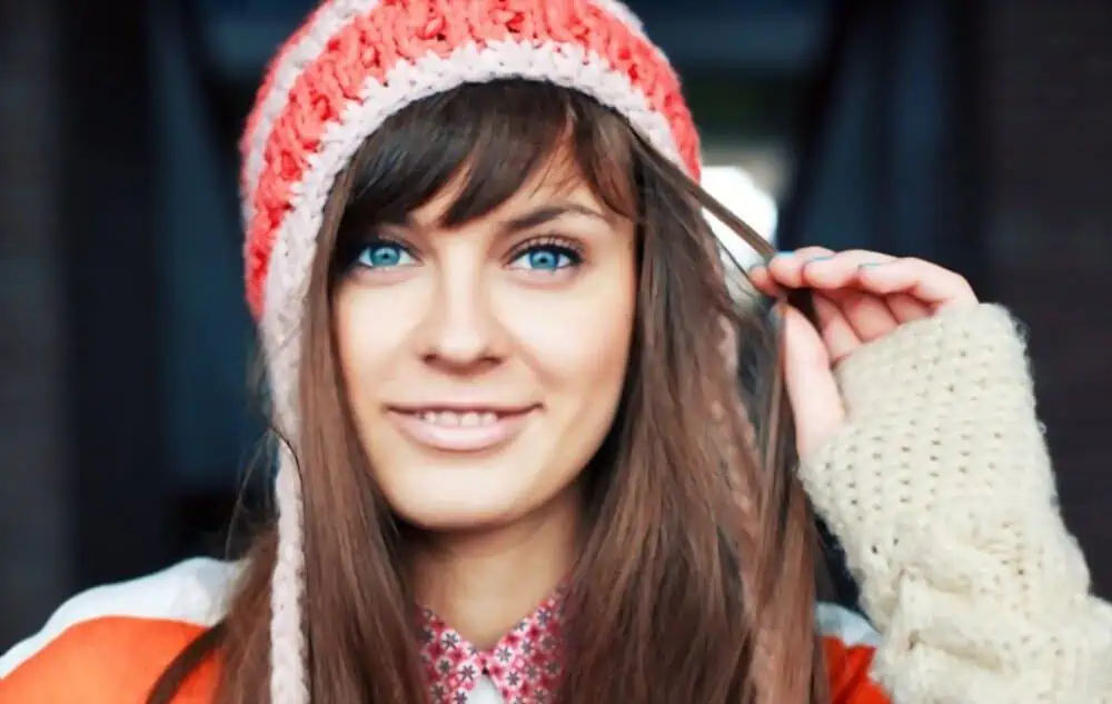 Beautiful girl with blue eyes