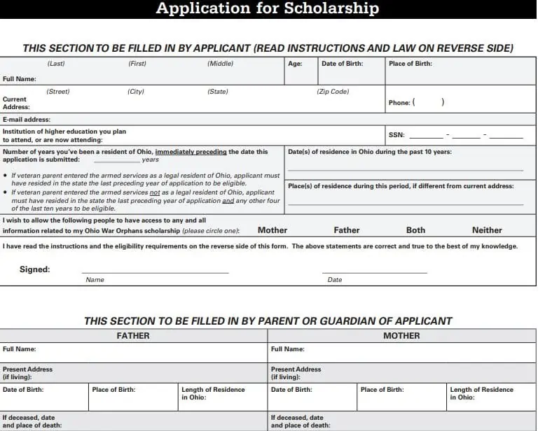 Ohio War Orphans Scholarship 2023 Application Guide