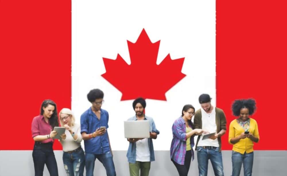 Students from different countries studying in Canada