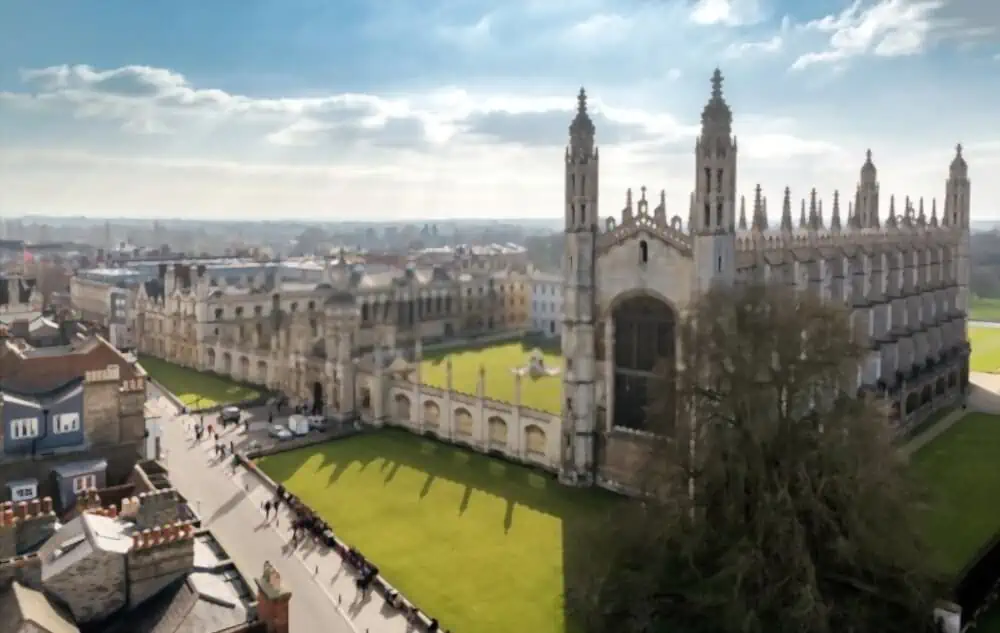 Top view of Cambridge university