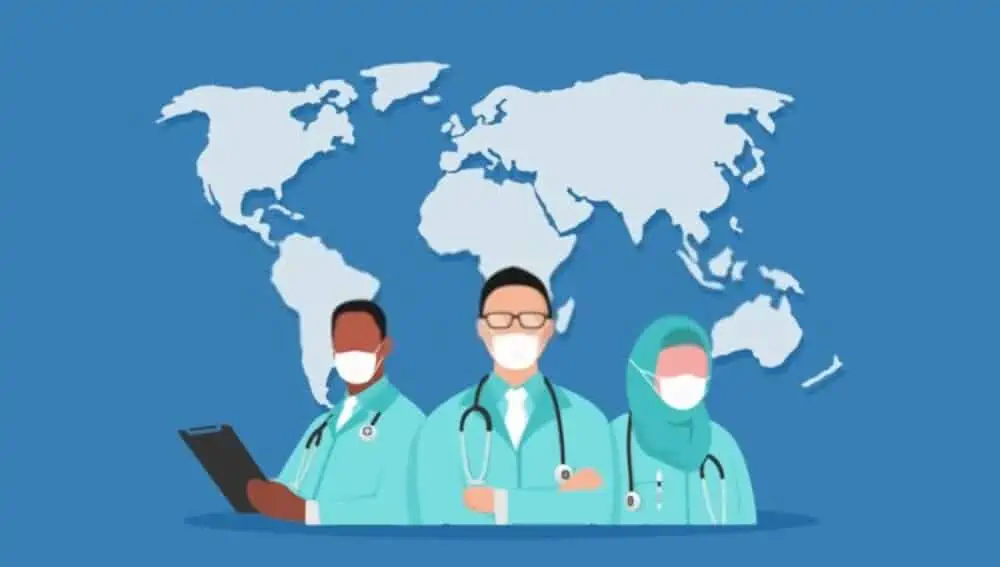 doctors on world map