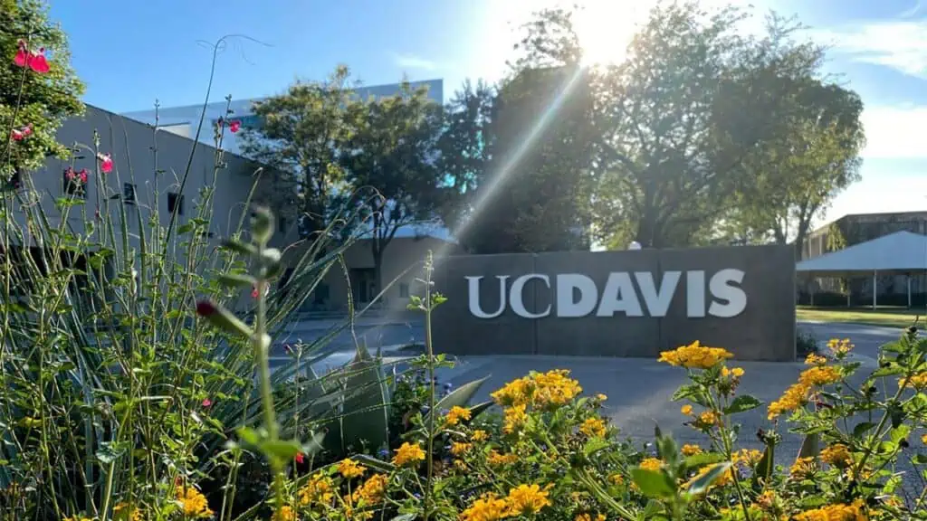 street sign at UC Davis