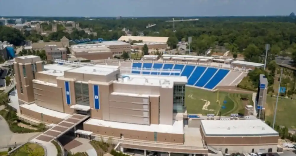 aerial view of duke campus