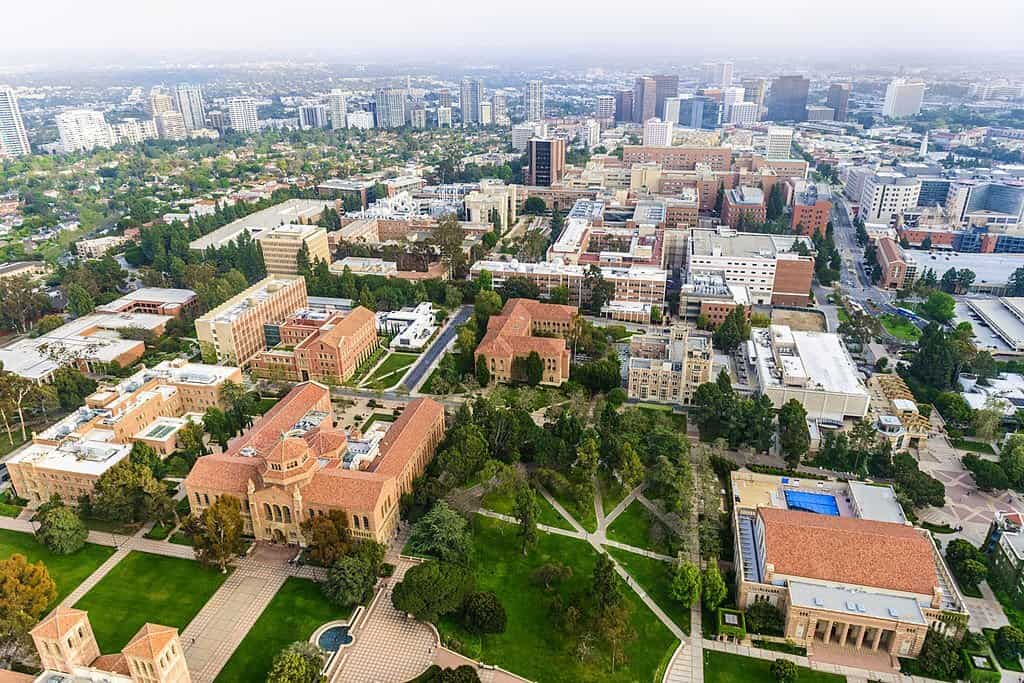 Aerial view of UCLA campus