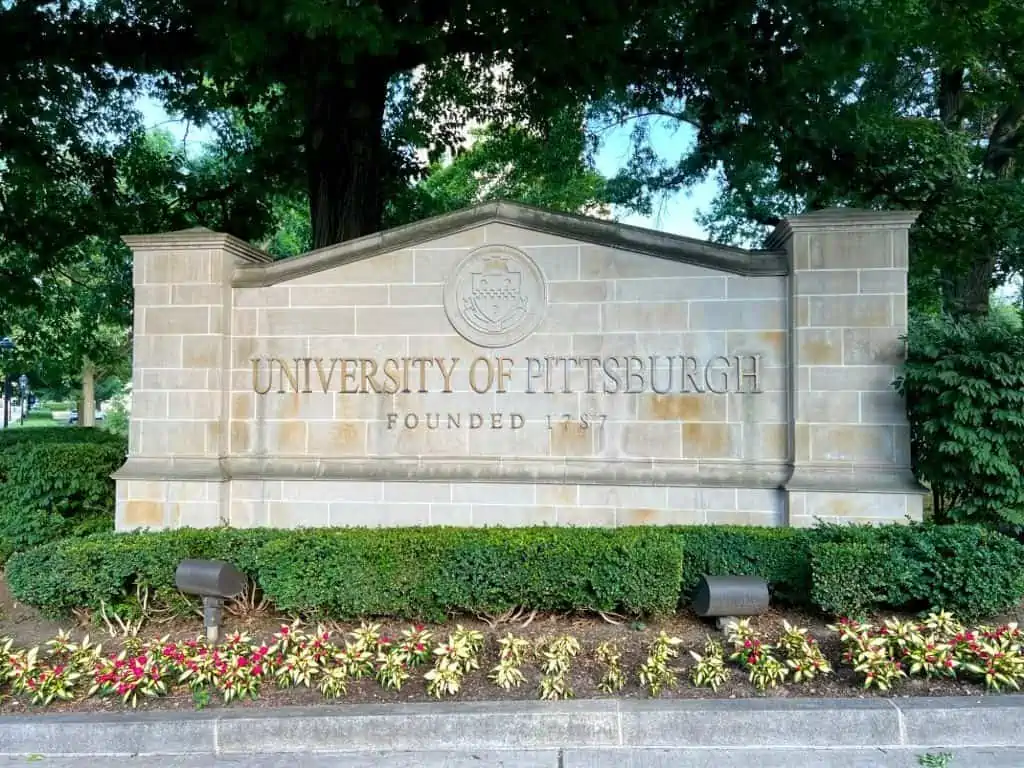 University of Pittsburgh sign
