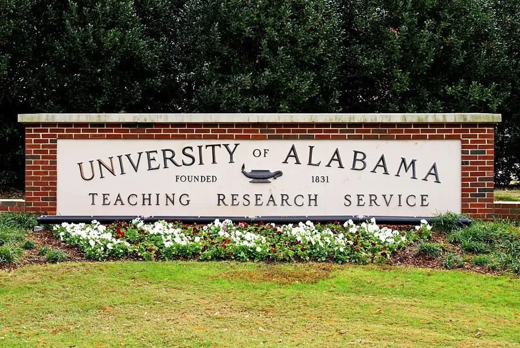 University of alabama sign