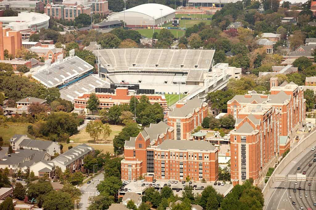 Aerial view of Georgia tech campus 