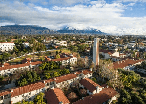 aerial view of Pomona college