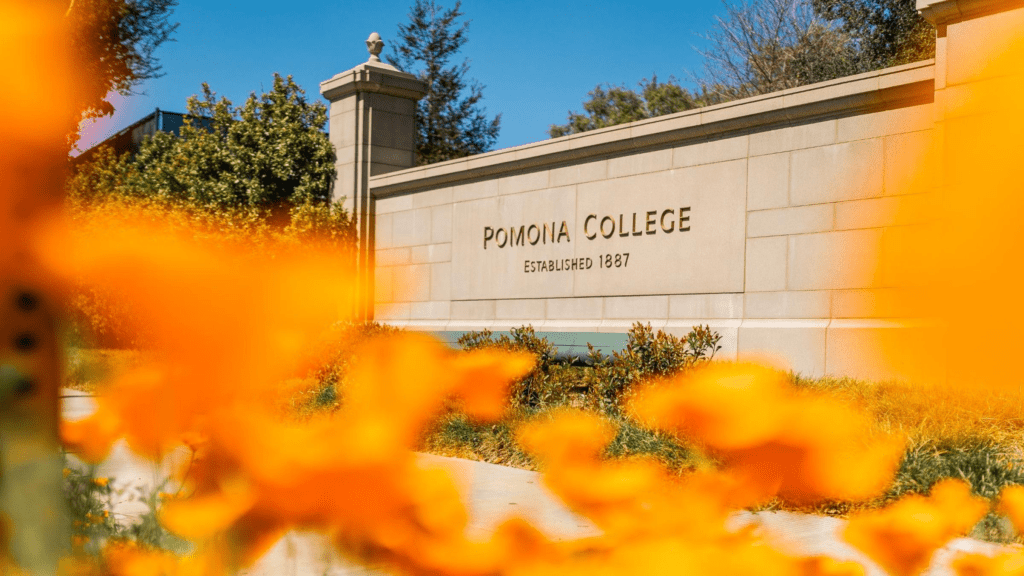 Pomona college sign