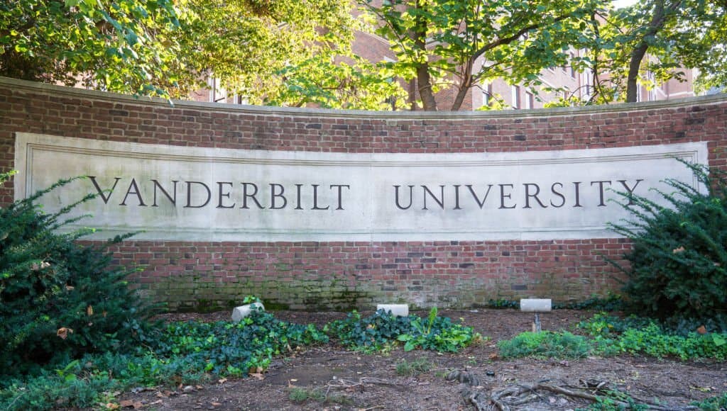 Vanderbilt university sign