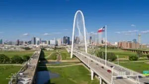 Aerial shot of Dallas, Texas