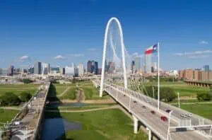 Aerial shot of Dallas, Texas